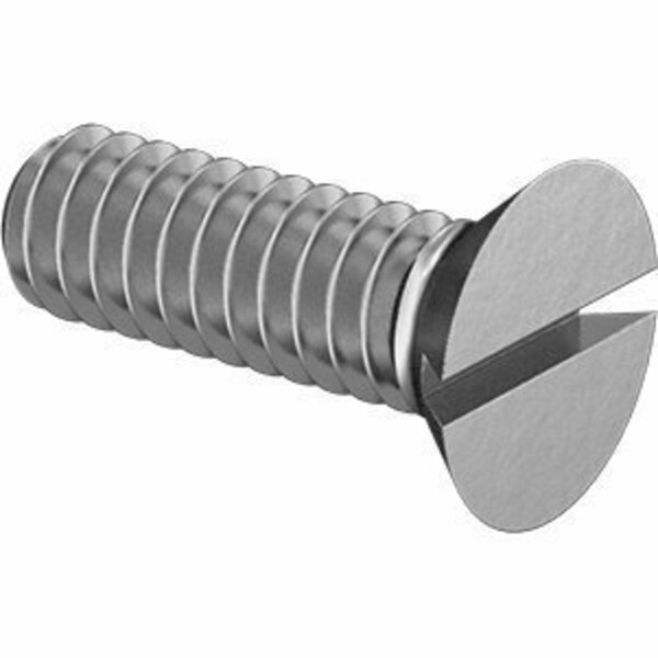 Bsc Preferred 18-8 Stainless Steel Slotted Flat Head Screw 0-80 Thread Size 3/16 Long, 100PK 91781A054